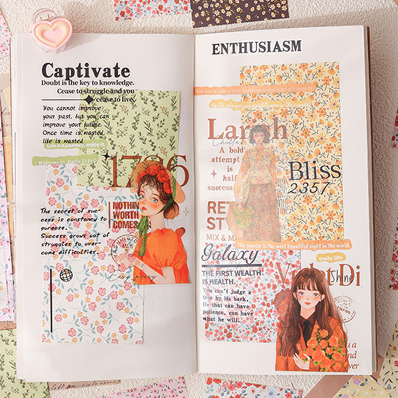 60 แผ่น Vintage Poetic ปี Series ข้อความกระดาษ Non-Sticky กระดาษตกแต่ง Retro ความงามวัสดุตกแต่งกระดาษสําหรับงานฝีมือ DIY - รูปที่ 6