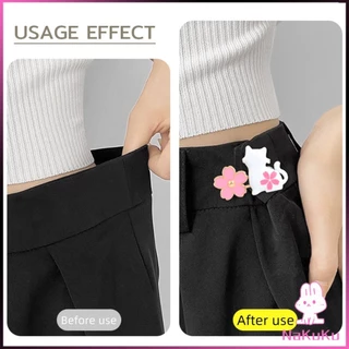 NKK ตะขอปรับเอวกางเกง กระโปรง หัวเข็ม ลายดอกไม้/แมว/กระต่ายน่ารัก 1 ชิ้น Waist buckle
