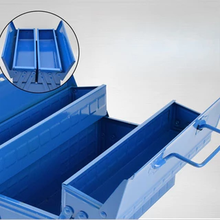 กล่องเครื่องมือช่าง 3ชั้น (สีน้ำเงิน) Tool Box กล่องใส่อุปกรณ์ช่าง #AL-0022