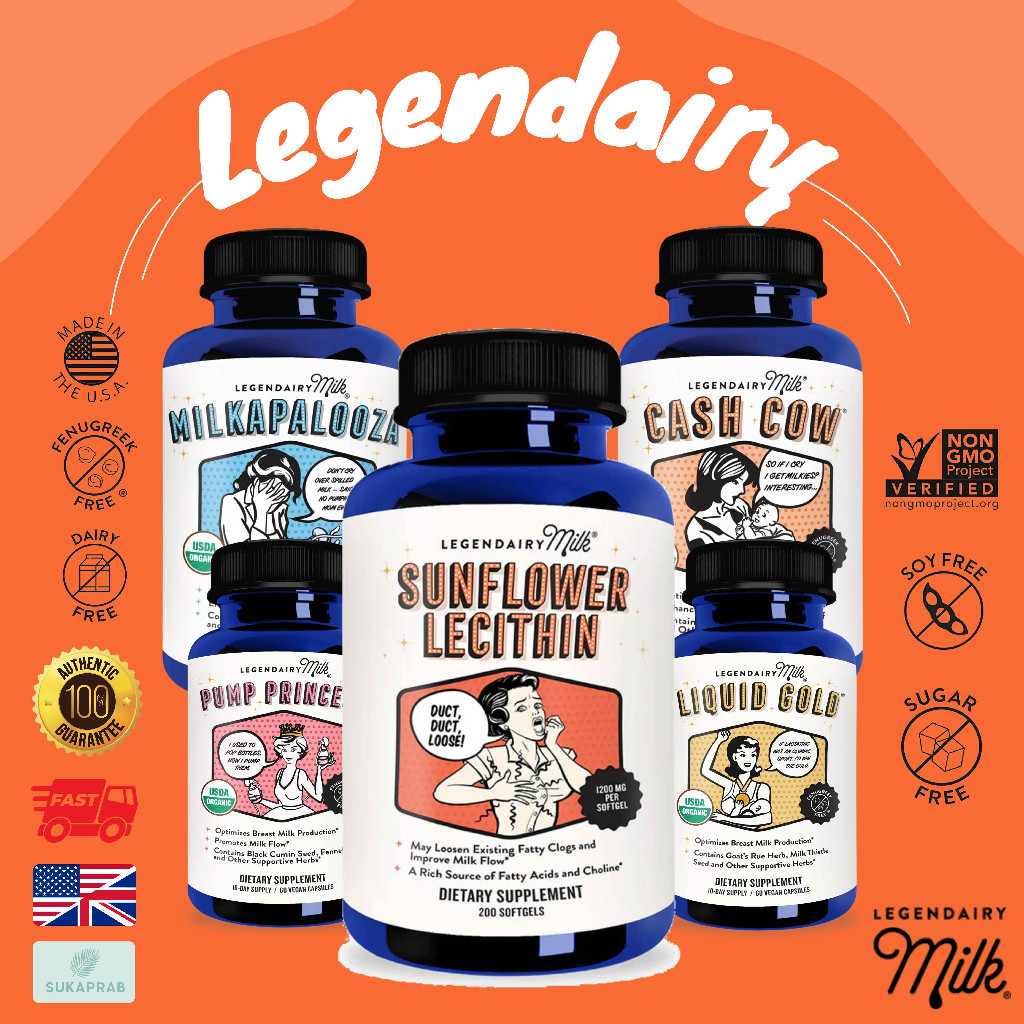 Legendairy Milk Sunflower Lecithin Cash Cow Milkapalooza Pump Princess Liquid Gold วิตามินบำรุงน้ำนม