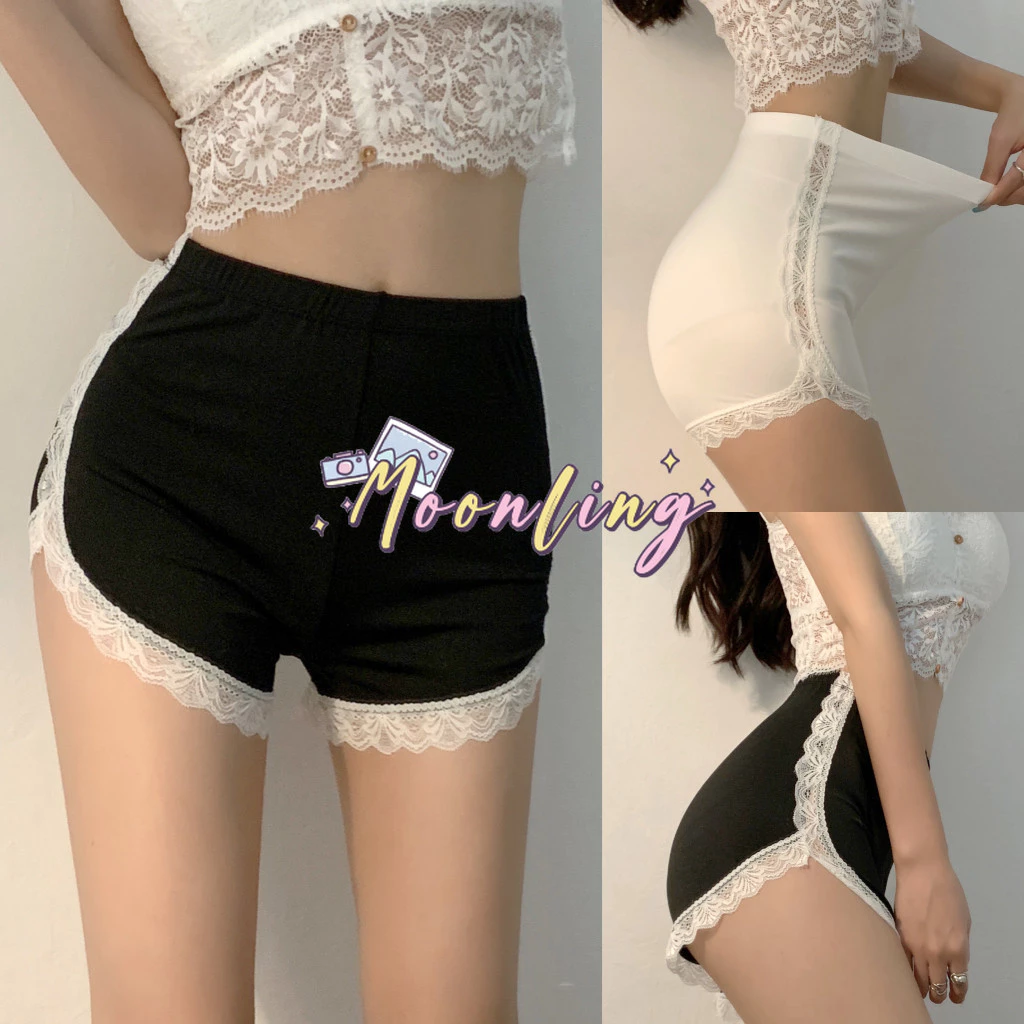 🌜Moonling🌛พร้อมส่งจากไทย กางเกงซับใน ขาสั้น ไม่ม้วน เรียบ เข้ารูป เนียน ผิว สวย ใส่สบาย กางเกงกันโป๊ *KK010/AQK-1*