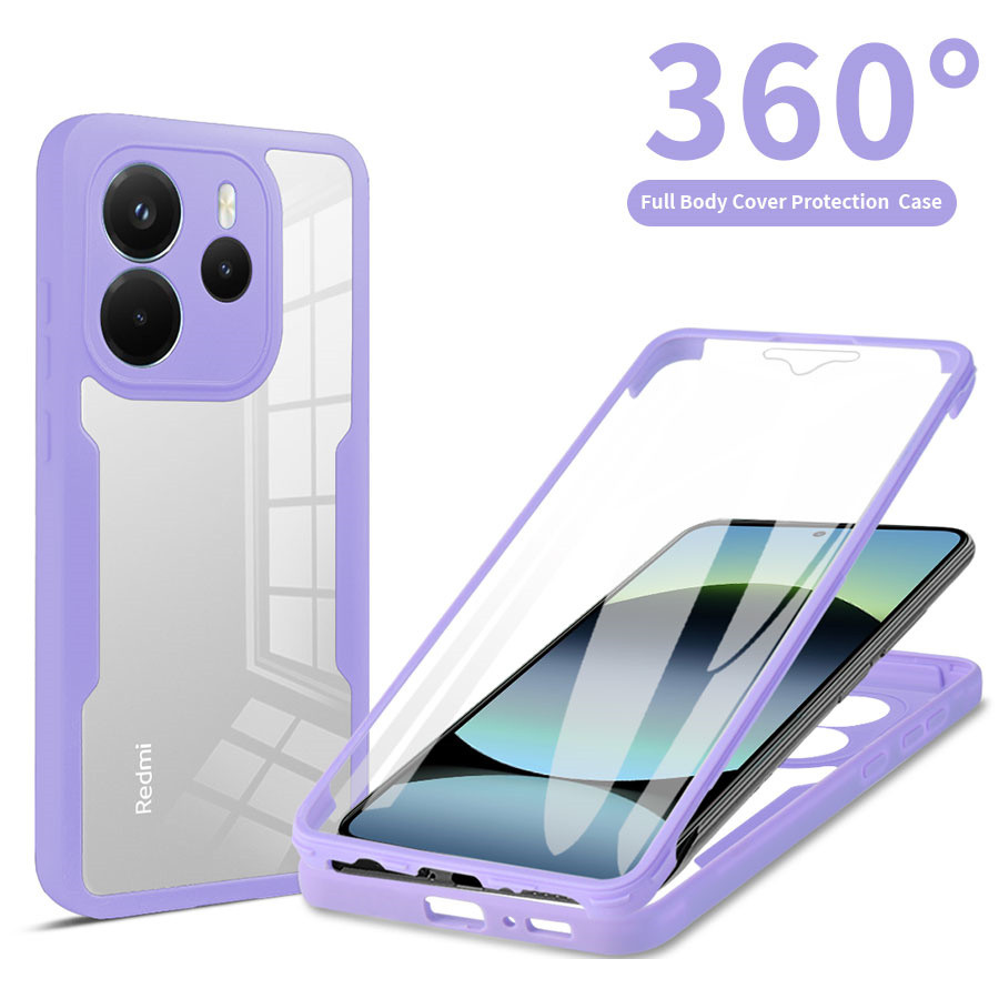 360° เคสโทรศัพท์ป้องกันร่างกายเต็มรูปแบบสําหรับ Xiaomi Redmi Note 9 10 11 Pro Plus 5G 11s 10s 9s Redmi 9T A3 12 13 12C 13C Poco C65 M3 ฝาครอบป้องกันกล้องปลอก