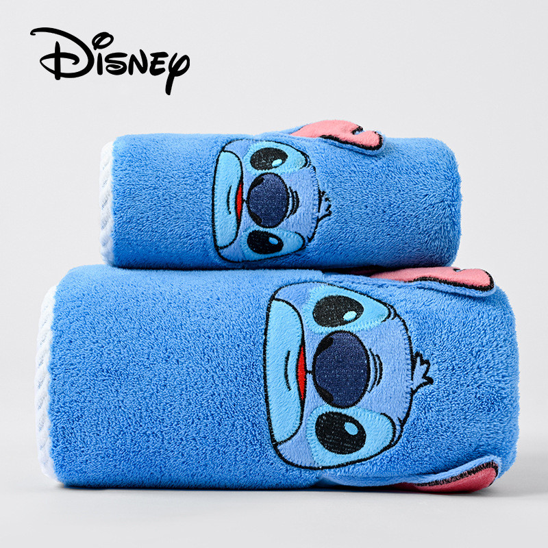 Disney Stitch Coral Fleece Towel Set – 3s Dry Bath & Face Towel 140×70 ซม. ใบอนุญาตอย่างเป็นทางการ