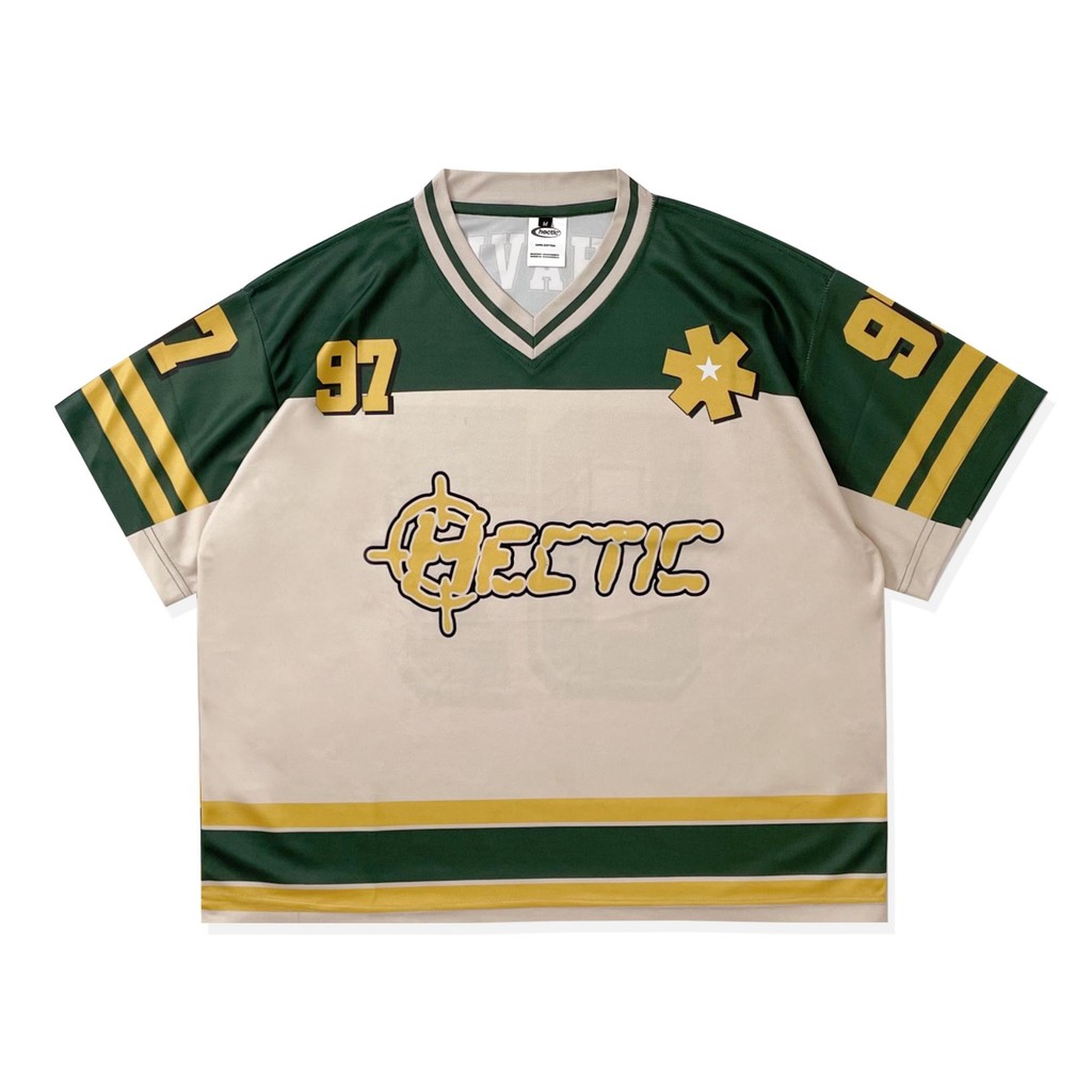 HECTIC - Boxy Jersey Vintage - Green- Green Forest