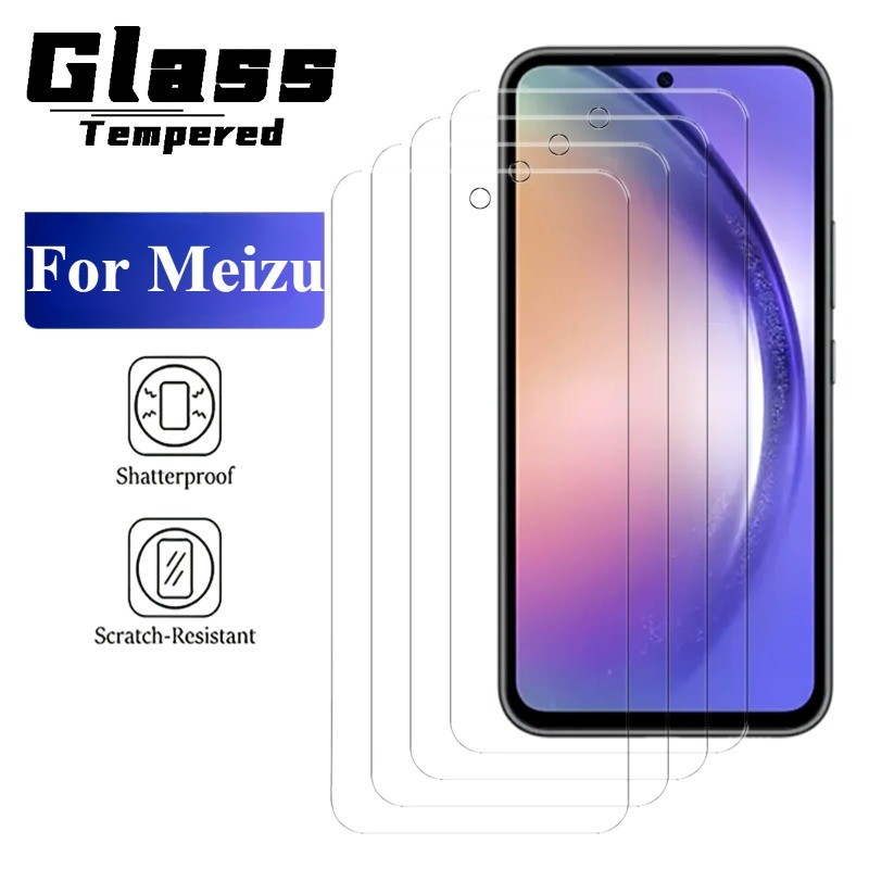 สําหรับ Meizu MX 5 4 3 Mblu 22 21 Pro 1-3PCS HD ป้องกันฟิล์มกระจกนิรภัยสําหรับ Meizu M6T M6s M6 M5s M5c M5 M3e M3S M3 M2 M15 M10 M1 กระจกใสกระจกโลหะ
