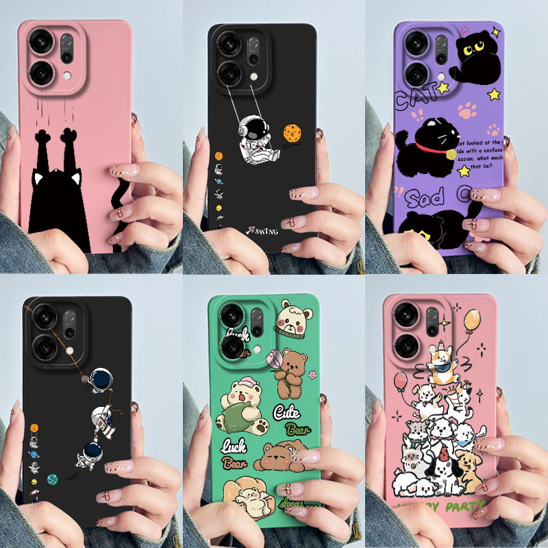 ออกแบบใหม่สําหรับOppo Reno14 Pro 5Gนักบินอวกาศน่ารักการ์ตูนLiquidเลนส์ซิลิโคนป้องกันSoft TPUฝาครอบโทรศัพท์สําหรับOppo Reno 14 Pro 5G Ultrathinกรณี