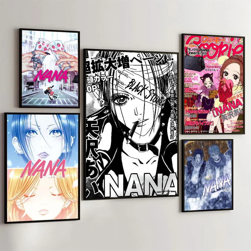 Apanese Classic Anime NANA Classic Vintage Posters Waterproof Paper Sticker Coffee House Bar Home De