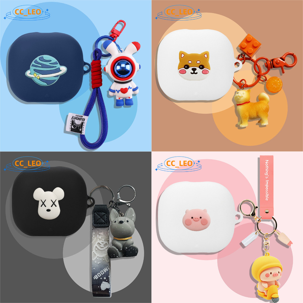 For Anker Soundcore Liberty 5 Case Soundcore Liberty 5 ANC Silicone Soft Case Cartoon Bulldog Cute P