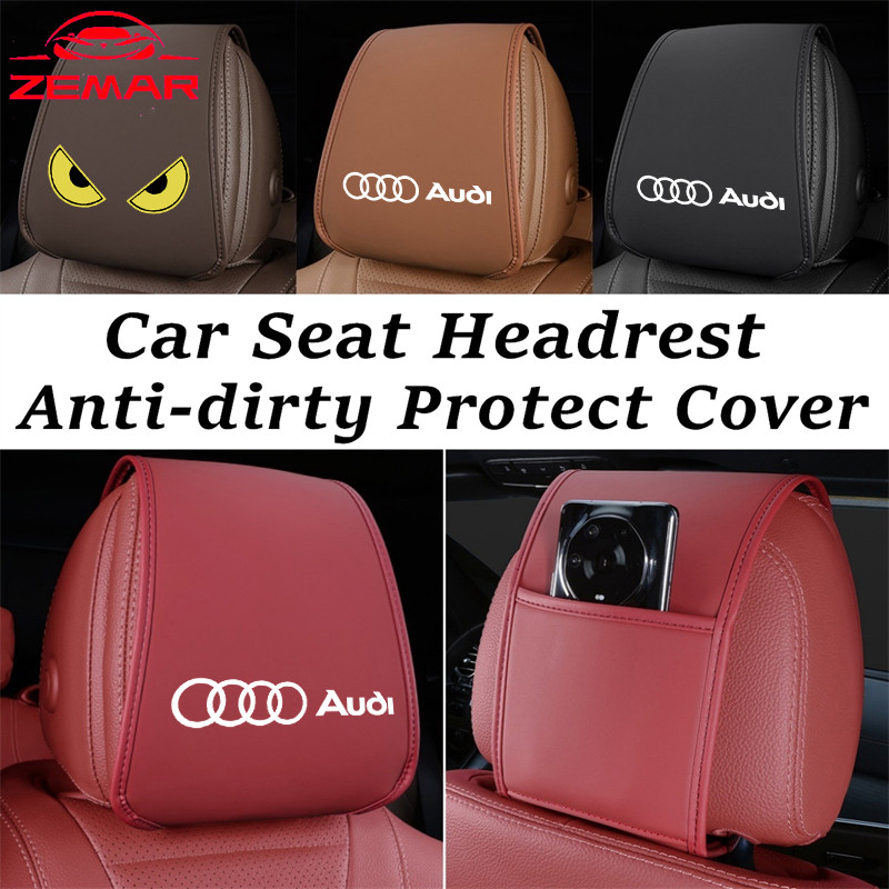 Audi Car Seat Headrest Anti-สกปรกปกป้องรถผ้าเช็ดตัวรถอุปกรณ์เสริมสําหรับAudi A3 8l 8Y A1 Q5 TT mk2 A