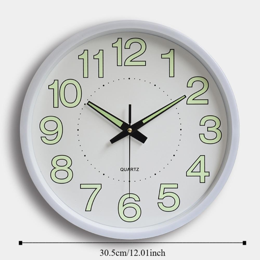 JARREDIW เรืองแสงใน Dark นาฬิกา, 12 นิ้ว Non-Tiking Wall Clock,โมเดิร์นประหยัดพลังงานพลาสติกแขวนเงียบนาฬิกาควอตซ์ห้องครัว ราคา ถูกที่สุด ดีลบีเคเค แกลเลอรีภาพที่ 2