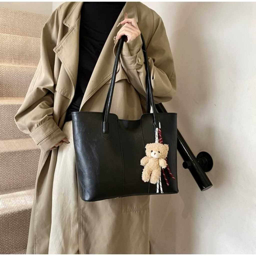[BAG BELLA]tote bag/กระเป๋าสะพายสําหรับผู้หญิงลําลองกระเป๋าวิทยาลัยธรรมดา