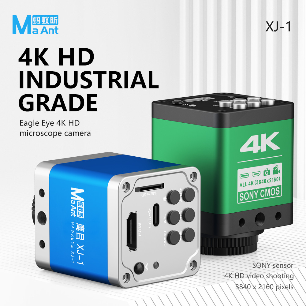 กล้องกล้องจุลทรรศน์ 4K Ultra HD MaAnt XJ-1 พร้อมโฟกัสที่ปรับได้สําหรับการสังเกตและการวิเคราะห์ที่ละเอียด
