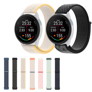 20 มม.22 มม.สายไนลอนสําหรับ Garmin forerunner 165 245 265 255 55 645 70 170 970 570 /venu sq sq2 Venu 2 Plus /venu 2 3 4 /vivoactive 4 5 6 Active 5 6 Velcro Loop Watchband
