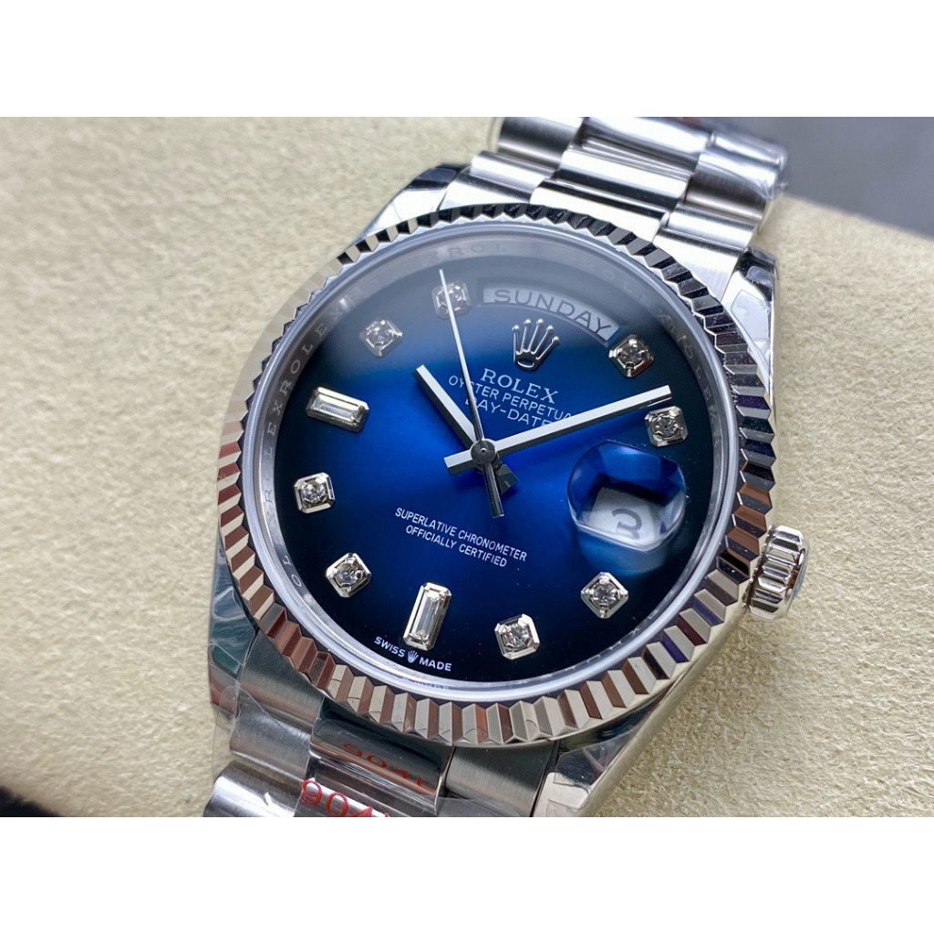 นาฬิกา Rolex Datejust หน้าปัดสีน้ำเงิน เรียบง่ายและสง่างาม XQR136 ขนาด 36/41MM นาฬิกาธุรกิจคลาสสิกสำหรับผู้ชาย สายเหล็กเครื่องจักรอัตโนมัติ