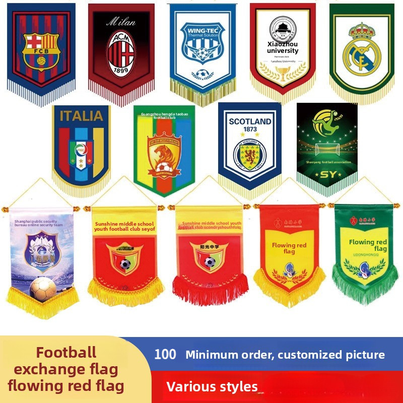 Cybele Bunting Custom Pennant Hand-Waving Flag Custom-Made Small Flag Outdoor Little Red Flag Class 