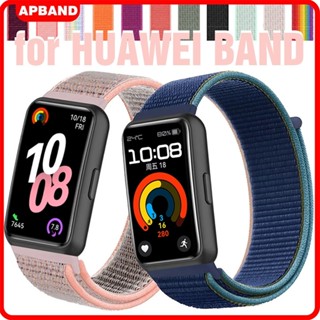สายไนลอน for Huawei Band 10 9 8 กีฬาไนลอนหลองเปลี่ยนสายรัดข้…