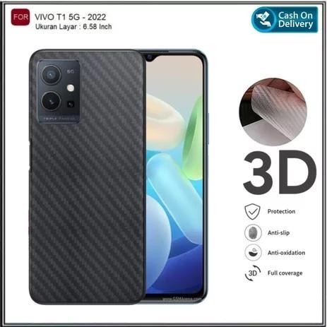 Vivo T1 5G / T1 Pro 5G Back Skin Carbon Anti-Scratch Back Carbon