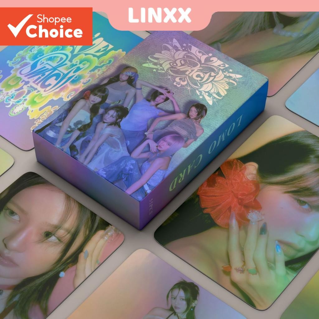 Linxx 55 ชิ ้ น IVE SWITCH การ ์ ดเลเซอร ์ โฮโลแกรม Kpop Photocards โปสการ ์ ด Series