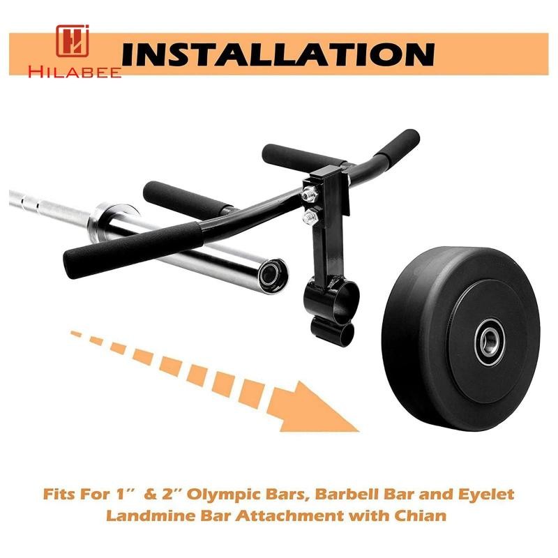 HILABEE T Bar Row Landmine สำหรับฟิตเนส Barbell Deadlift Core เสริมกล้ามเนื้อ