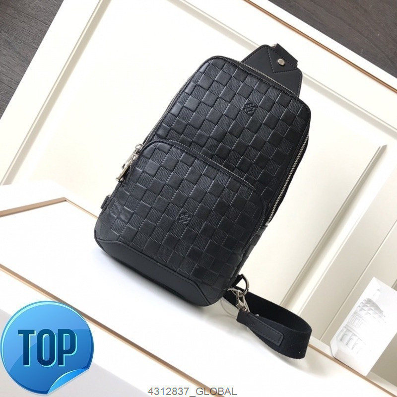 1:1L กระเป๋าผู้ชาย AVENUE Checkerboard Waist Chest Shoulder N41719