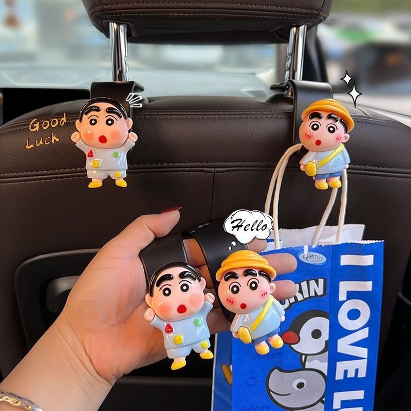 Crayon Shin-chan ตะขอรถน่ารักเบาะนั่งมัลติฟังก์ชั่นกลับอุปกรณ์เก็บของในรถสากล