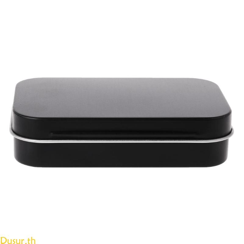 Storage Box Small Jewelry Candy Coin for Key Organizer Tin Flip Black Gifts Seal
