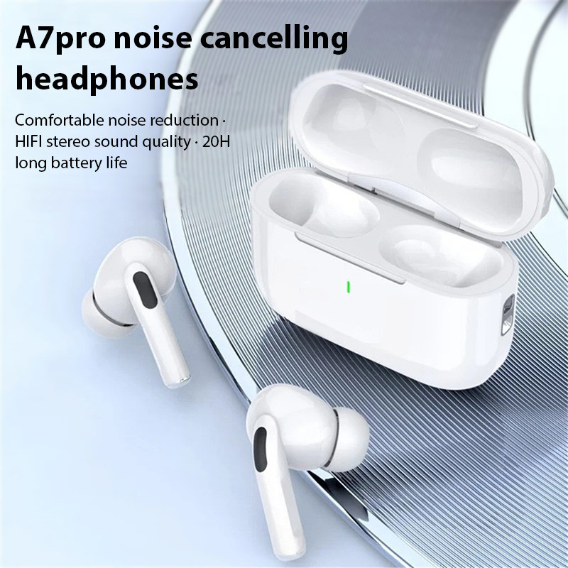 A7pro หูฟังไร้สายลดเสียงรบกวนบลูทูธ TWS ที่อุดหูในหูชุดหูฟังหูฟังคุณภาพเสียงสูง