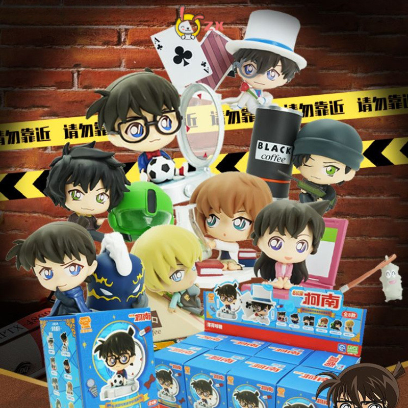 Detective Conan Series Blind Box Mini Detective Series Kaito Kidd และ Mayushi Ran Toru Amuro Figures