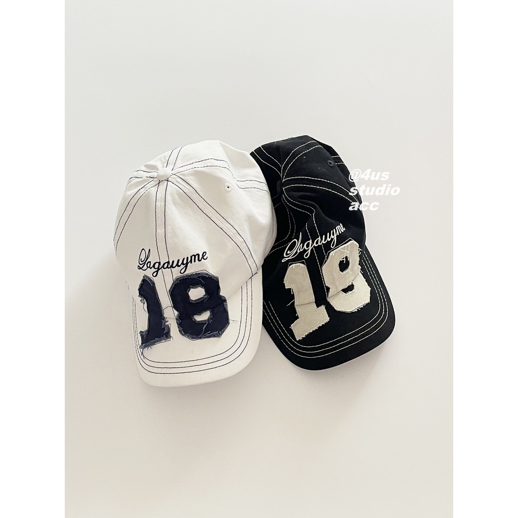 ผู้ปกครองเด็กหมวกเบสบอลเกาหลีที่เรียบง่าย18ป้ายผ้าย้อนยุคสบายๆกลางแจ้งเด็กอาทิตย์หมวก