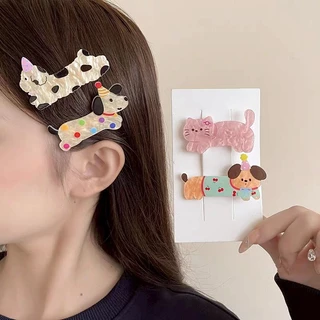 Aurora🛒พร้อมส่ง🚚 (รูปถ่ายจากงานจริง) น่ารักลูกสุนัขแมวกิ๊บสาวผมหักเรียบกิ๊บขนาดเล็ก