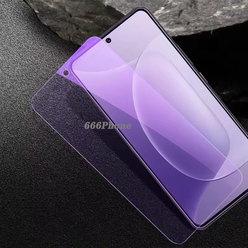 1-2 ชิ้นป้องกันแสงสีฟ้ากระจกนิรภัยสําหรับ Xiaomi Redmi หมายเหตุ 14 13 Pro 4G 5G 14C 14R 13C 13R 13X 