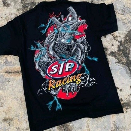 TSHIRT STP RACING PREMIUM 100% COTTON VIRAL พิมพ์เสื้อยืดรอบคอด้านบน Tee Unisex Baju T เสื้อผู้ชาย