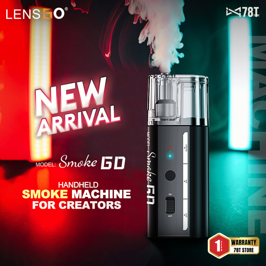 LENSGO Smoke GO Fog Machine รุ่นใหม่! เครื่องทำควันแบบพกพาพร้อมรีโมทคอนโทรล สำหรับการถ่ายภาพและวีดีโอ