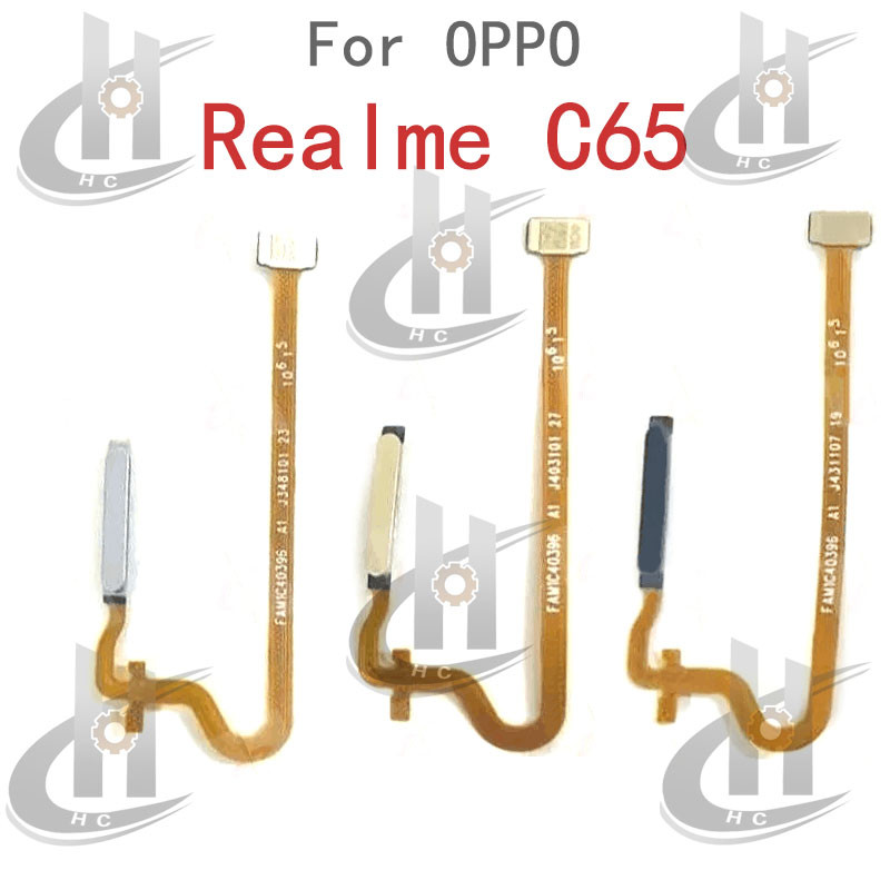 ลายนิ้วมือ Touch Sensor Finger Power Switch ON OFF ปุ่มด้านข้าง Key Flex สําหรับ OPPO Realme C65 RMX3910