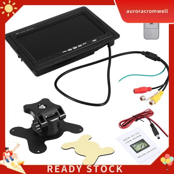 In Stock Mini TV 7 นิ้ว HD Monitor 800X480 แบบพกพาหน้าจอ LCD ในรถยนต์บน DVD/CMMB สองอินพุตสําหรับรถย