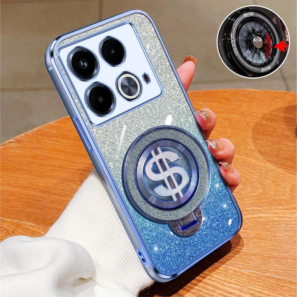 HP Infinix Note 40 40s Pro Plus 4G 5G Soft Case Glitter Ring Dollar Wireless Premium