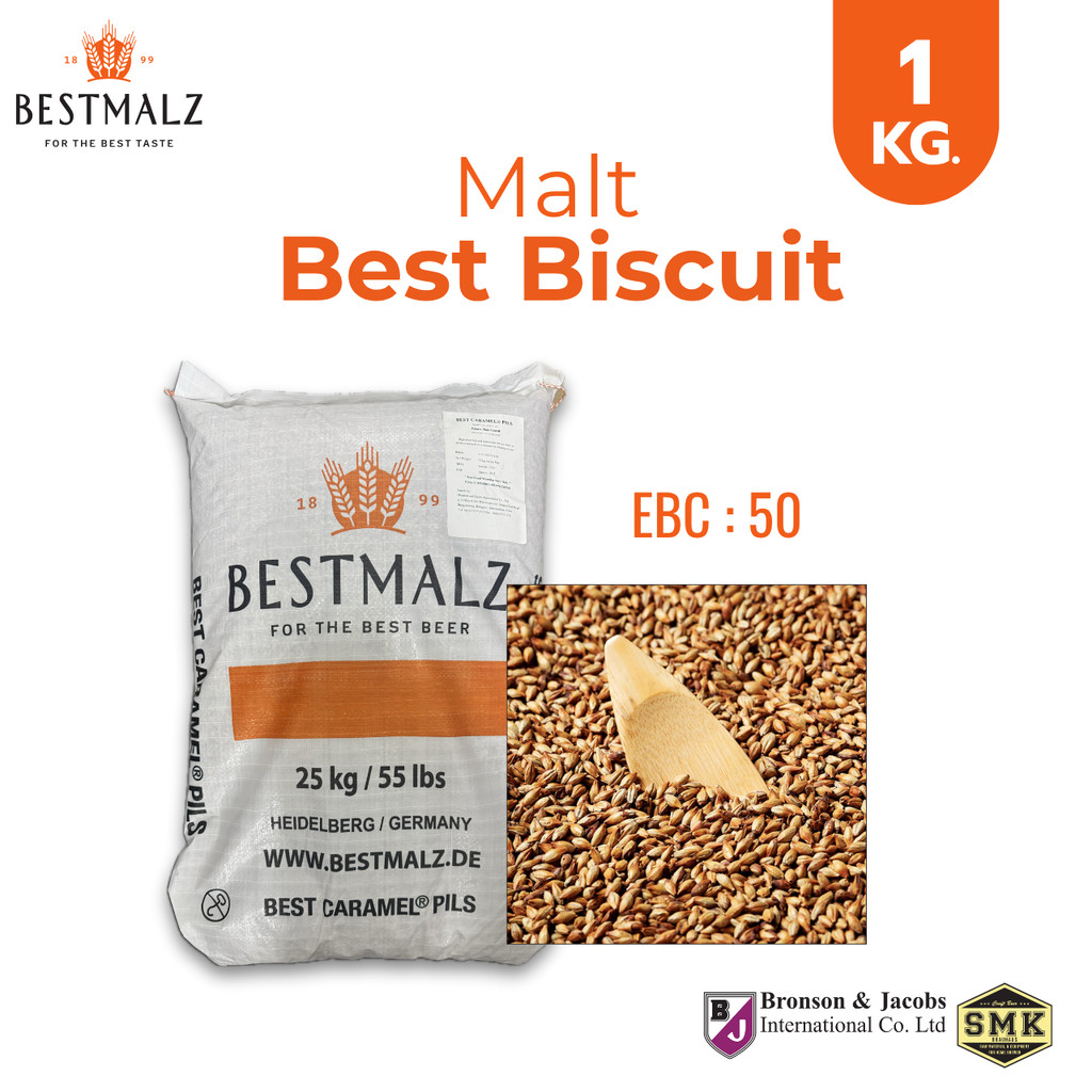 Malt มอลต์ Bestmalz : Best Biscuit 1 Kg. สำหรับทำเบียร์ คราฟท์เบียร์ โฮมบรูว์ โรงเบียร์