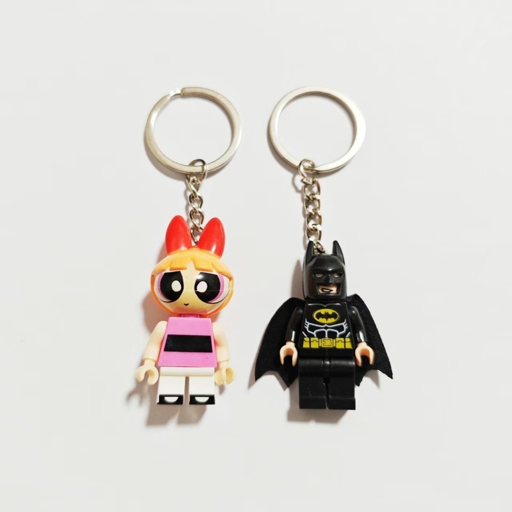 Powerpuff Girls พวงกุญแจตุ๊กตาน่ารักการ์ตูนกระเป๋าเป้สะพายหลังจี้คู่พวงกุญแจของขวัญวันเกิดจัดส่งฟรี - รูปที่ 4