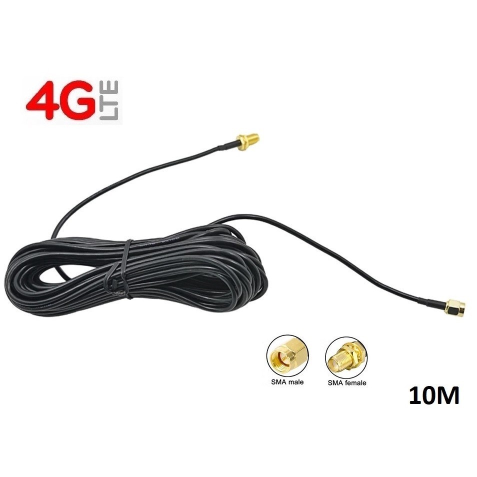 สาย PR SMA RG174 5 เมตร 4G 3G Extension Antenna Cable 50 Ohm Cable 5M