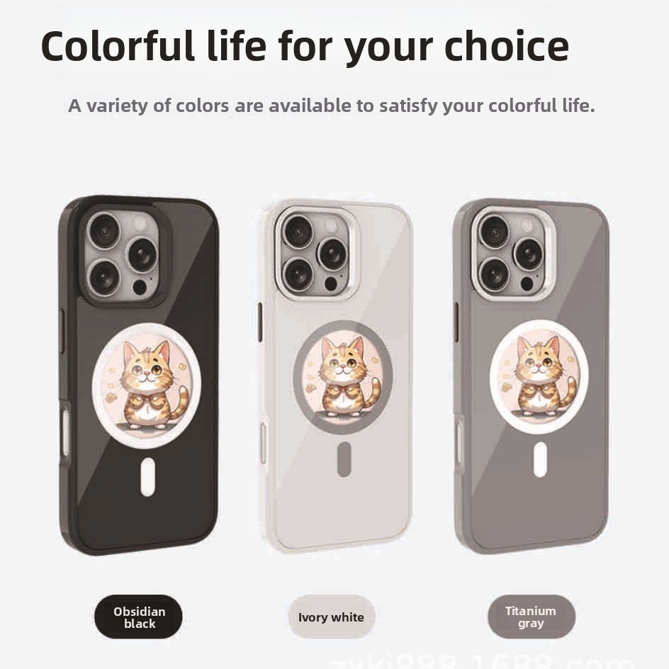 เคสโทรศัพท์การฉายภาพความละเอียดสูงแบบแม่เหล็กสี่สีล่าสุดของ MINYOU เคสโทรศัพท์หน้าจอหมึก NFC เหมาะสําหรับโทรศัพท์ Apple 13-16 Pro Max ราคาถูก Shopee Lazada