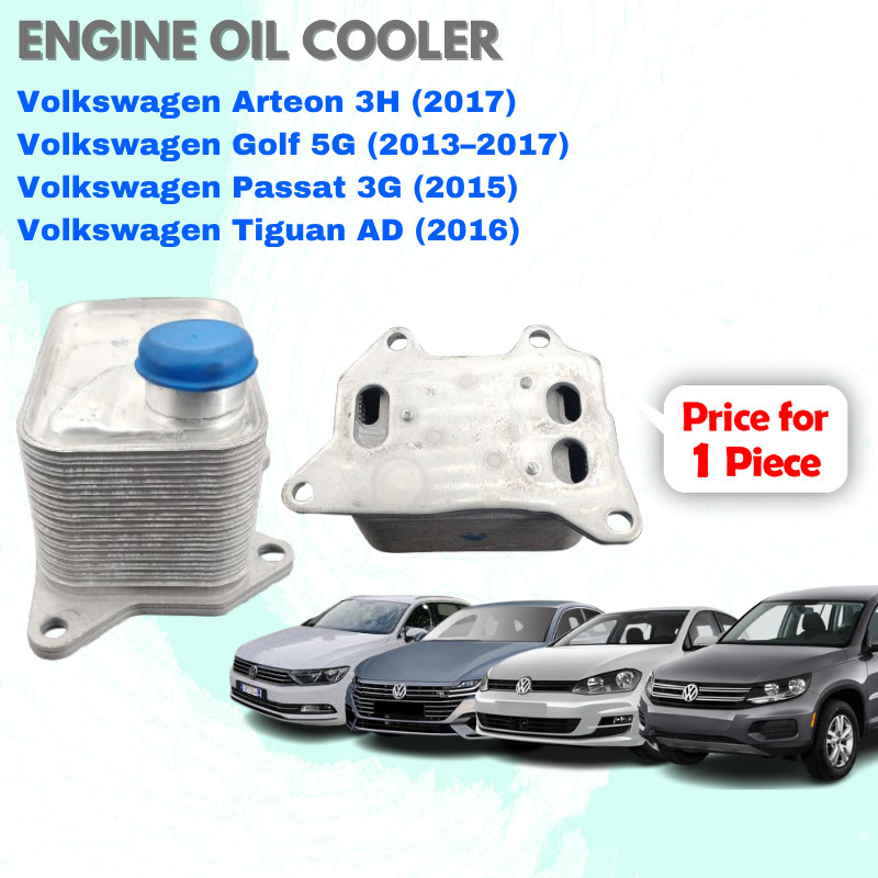 น้ํามันเครื่องคูลเลอร์ Untuk VW Arteon, Golf GTI Mk7, Passat B8, Tiguan Mk2, Audi A3, A4, A5, Q5, A6