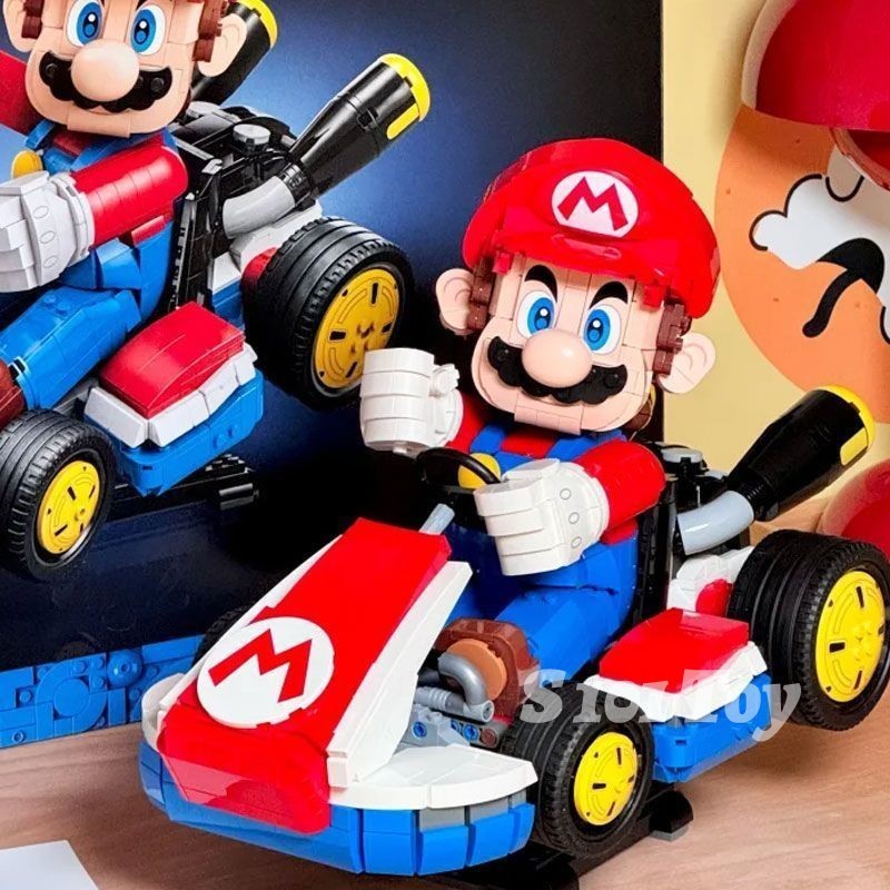 Copy DIY Mario Kart - Mario & Standard Kart 72037(1972 ชิ้น) รุ่น Buidlng บล็อกของเล่นของขวัญ
