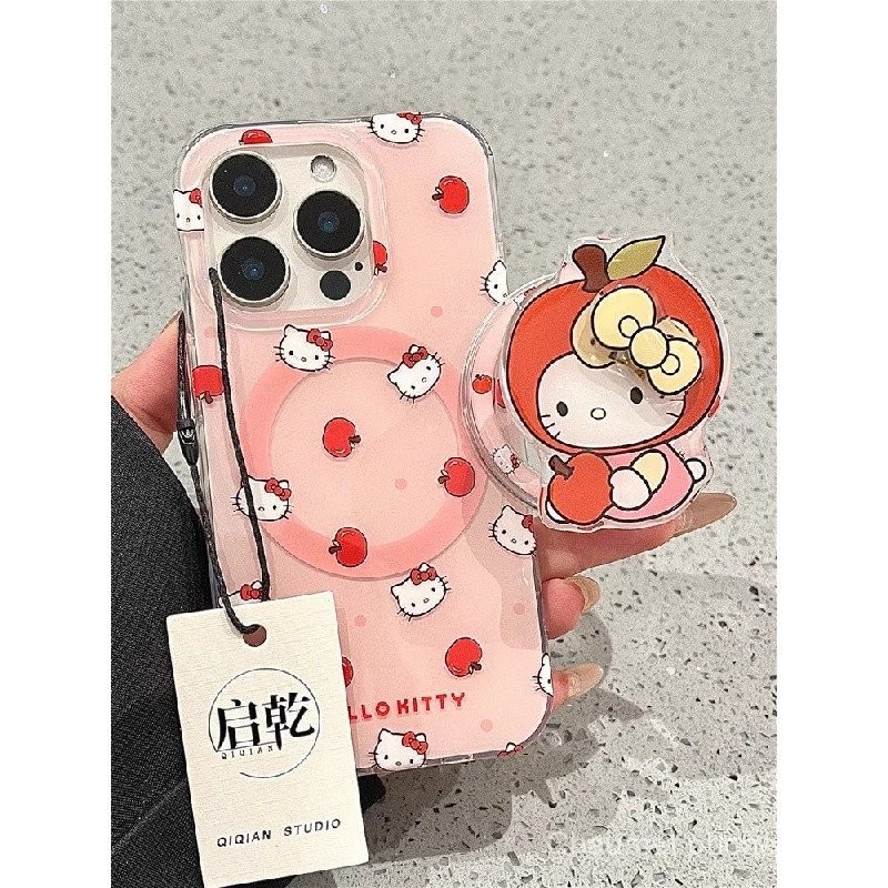 เคสโทรศัพท์แม่เหล็กลายจุด KT Cat สำหรับ iPhone 16/15 Pro Max 14 131211 สองชั้น 789XSMAXR NFXQ
