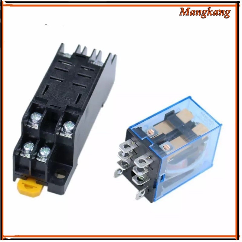 ของใหม่! ได้ทั้งชุด ชุดรีเลย์ LY2NJ 12vdc 24vdc 220V AC Coil รีเลย์ 8 Pins 10A 240VAC HH62P JQX-13F PTF08A ฐานซ็อกเก็ต