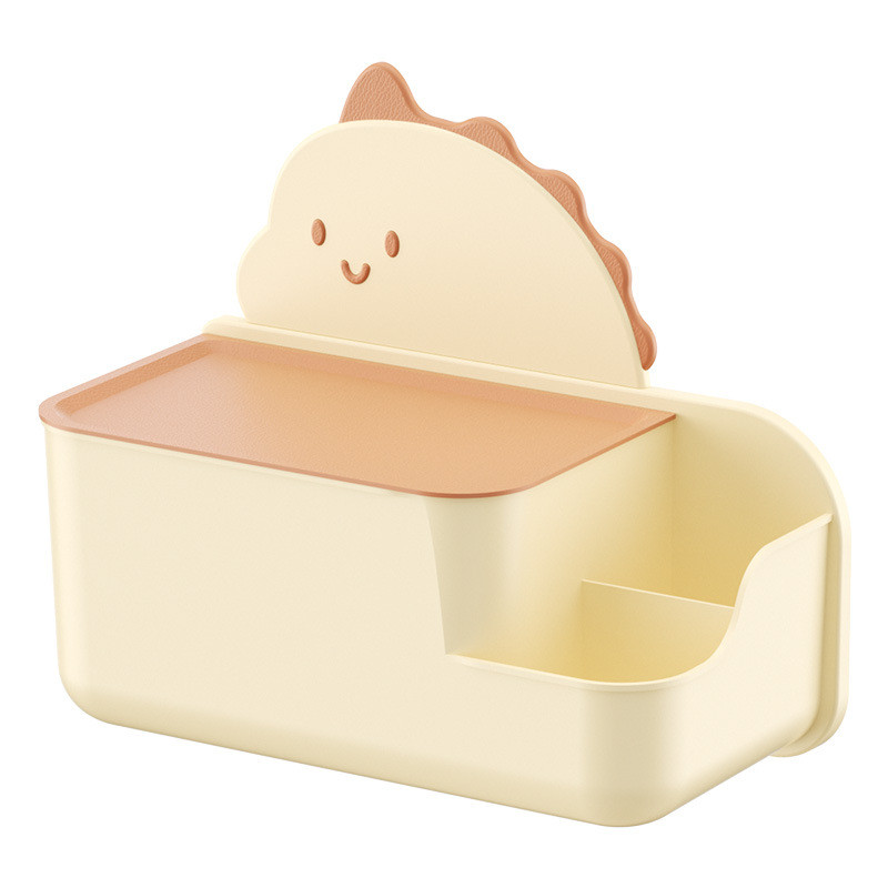 COD สไตล์การ์ตูน กล่องทิชชู่ห้องน้ำ กล่องกระดาษม้วนติดผนัง แบบไม่ต้องเจาะ 3 สี - รูปที่ 4