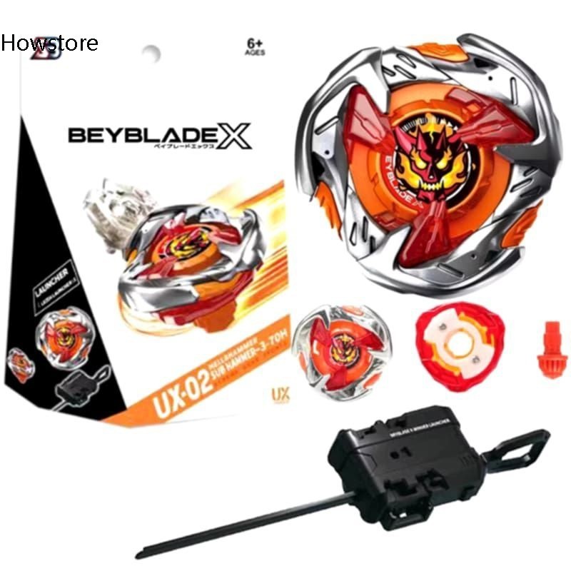ใหม่ Beyblade Burst X ของเล่น UX Series UX02 Wizard Rod พร้อมชุด Launcher สําหรับเด็กของขวัญวันเกิดเ