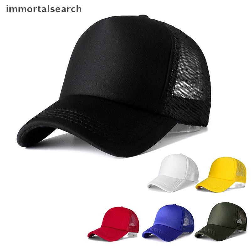 IMMO 1 PCS Unisex หมวกสบายตาข่ายเบสบอลปรับ Snapback สําหรับทั้งผู้หญิงและผู้ชาย Hip Hop Trucker Streetwear ARCH