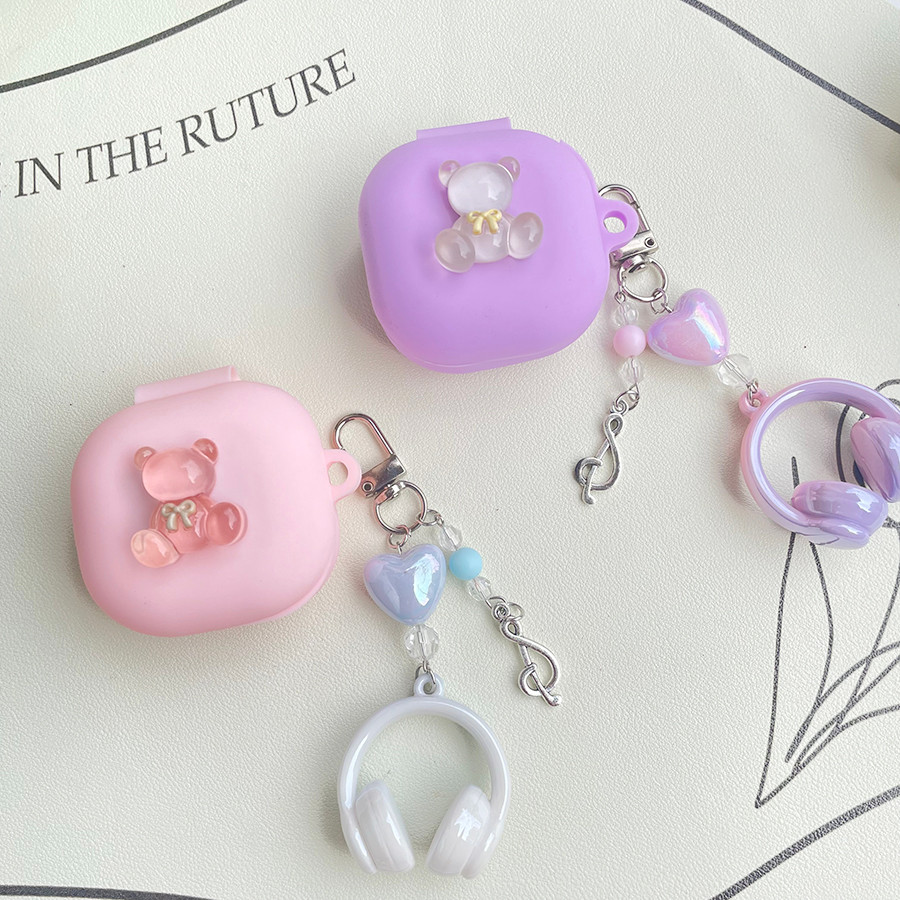 สําหรับ baseus WM01 / WM02 /WM02 + กรณีการ์ตูนน่ารักซิลิโคนสําหรับ baseus WM02 หูฟังพวงกุญแจ Fundas 