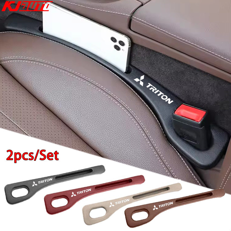 2pcs Mitsubishi Triton Car Seat Gap Filler ด้านข้างตะเข็บปลั๊ก Strip Leak-proof บรรจุสําหรับ Triton 