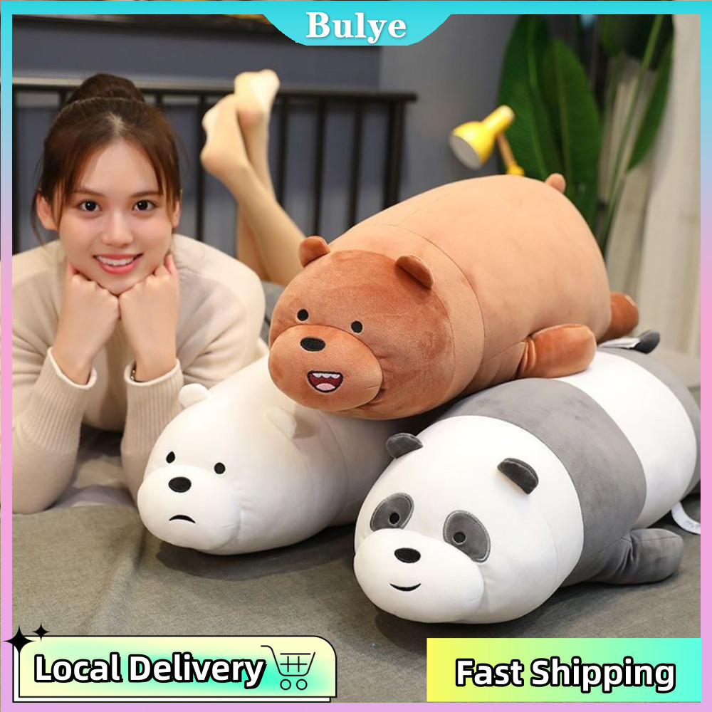 (จัดส่งในพื้นที่) 25ซม สามหมีตุ๊กตาตุ๊กตาเด็กน่ารักแพนด้านอนหมอนยัดไส้ของเล่นของขวัญ ราคา ถูกที่สุด ดีลบีเคเค แกลเลอรีภาพที่ 2
